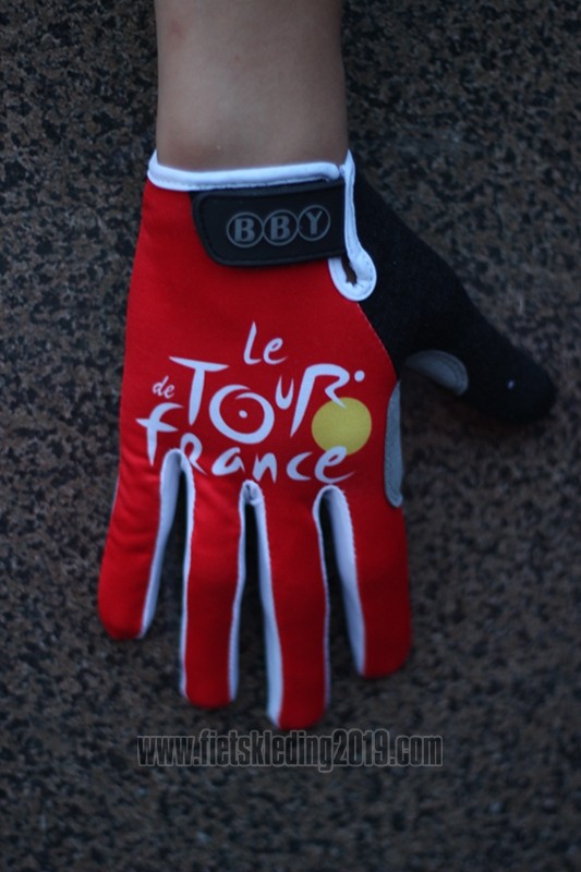Tour De Frankrijk Handschoenen Met Lange Vingers Cycling Rood